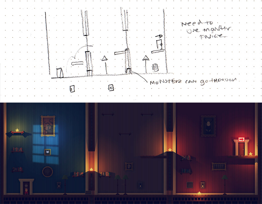 Design based on an idea for a layout
